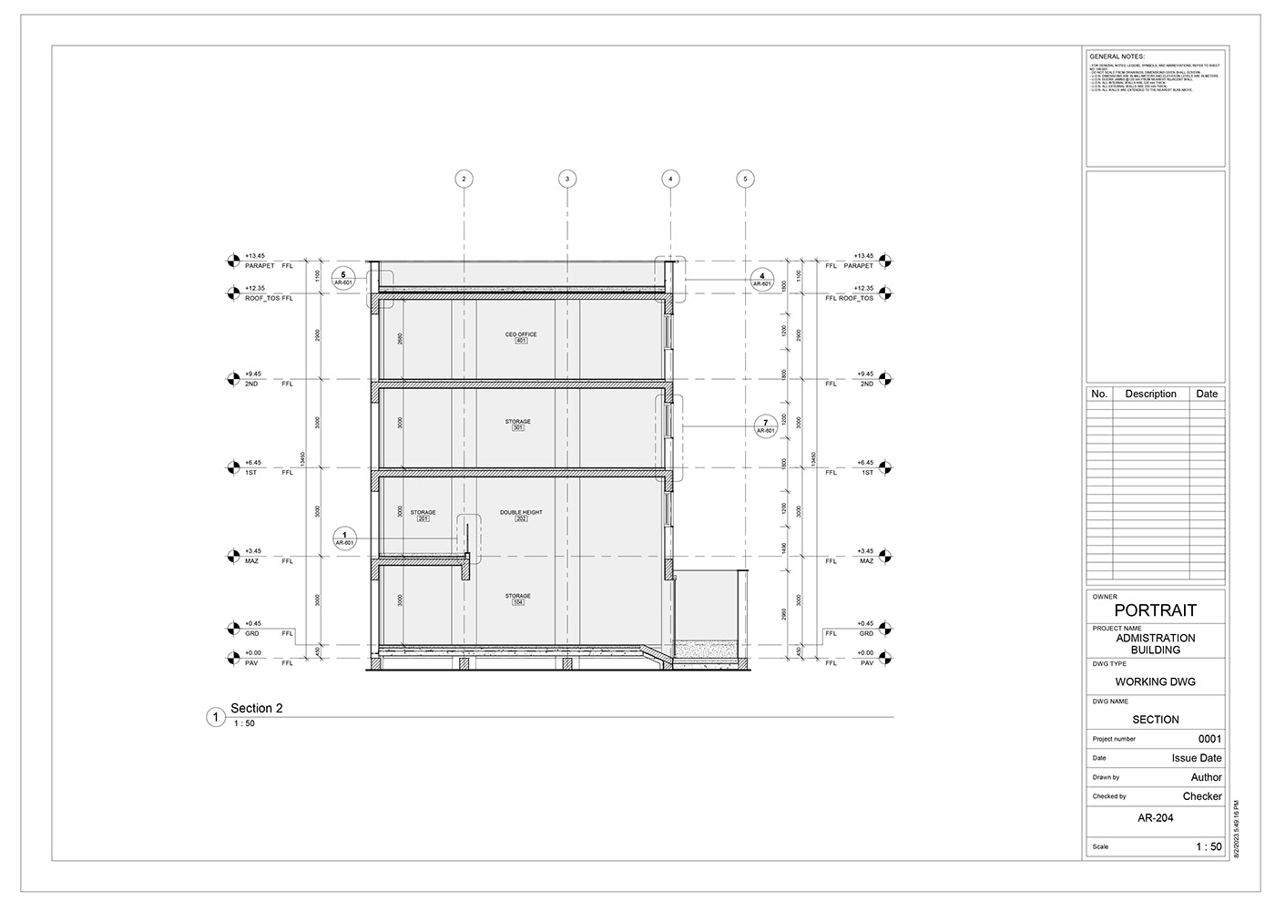 Drawing  architecture modern revit exterior working drawings details technical drawing