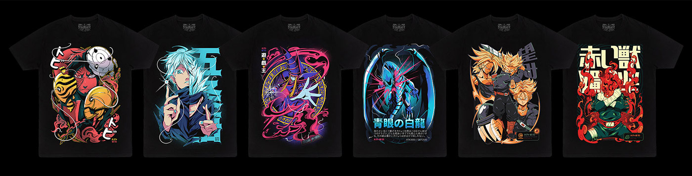 anime Clothing design Digital Art  fanart ILLUSTRATION  manga photoshop shirt design tshirt