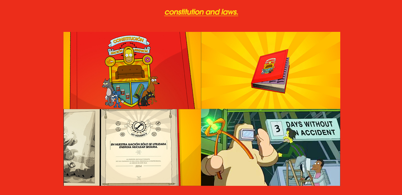 motion graphics design diego troiano FOX animation  Simpson nation nacion