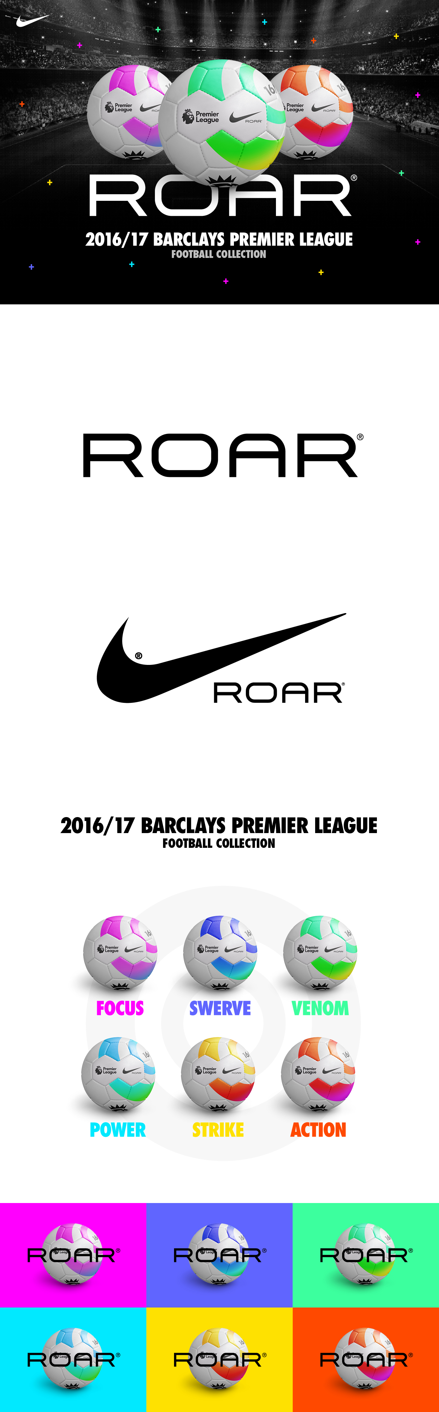 football Nike branding  sport color vibrant concept soccer identity