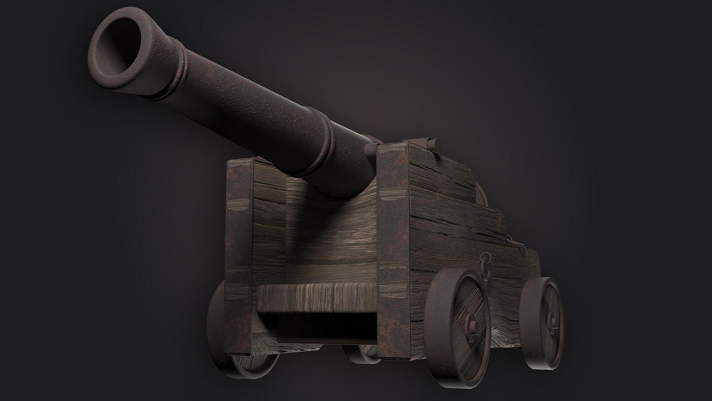 Low Poly 3ds max vray Canon