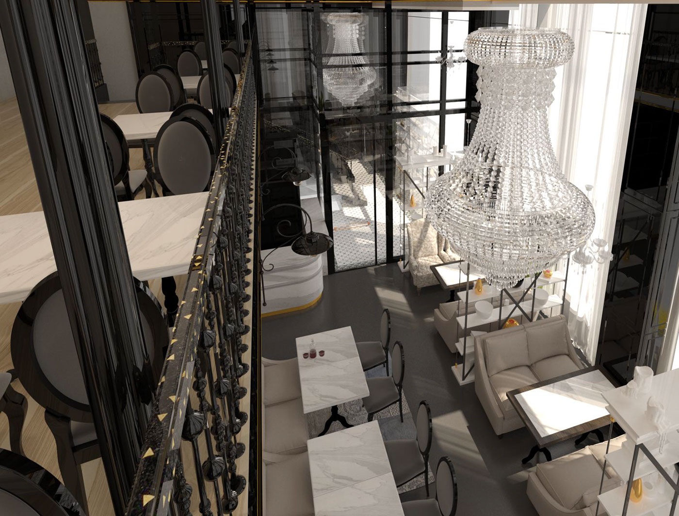 интерьер Италия corona render  design interior design  Render architecture visualization Odessa design restaurant