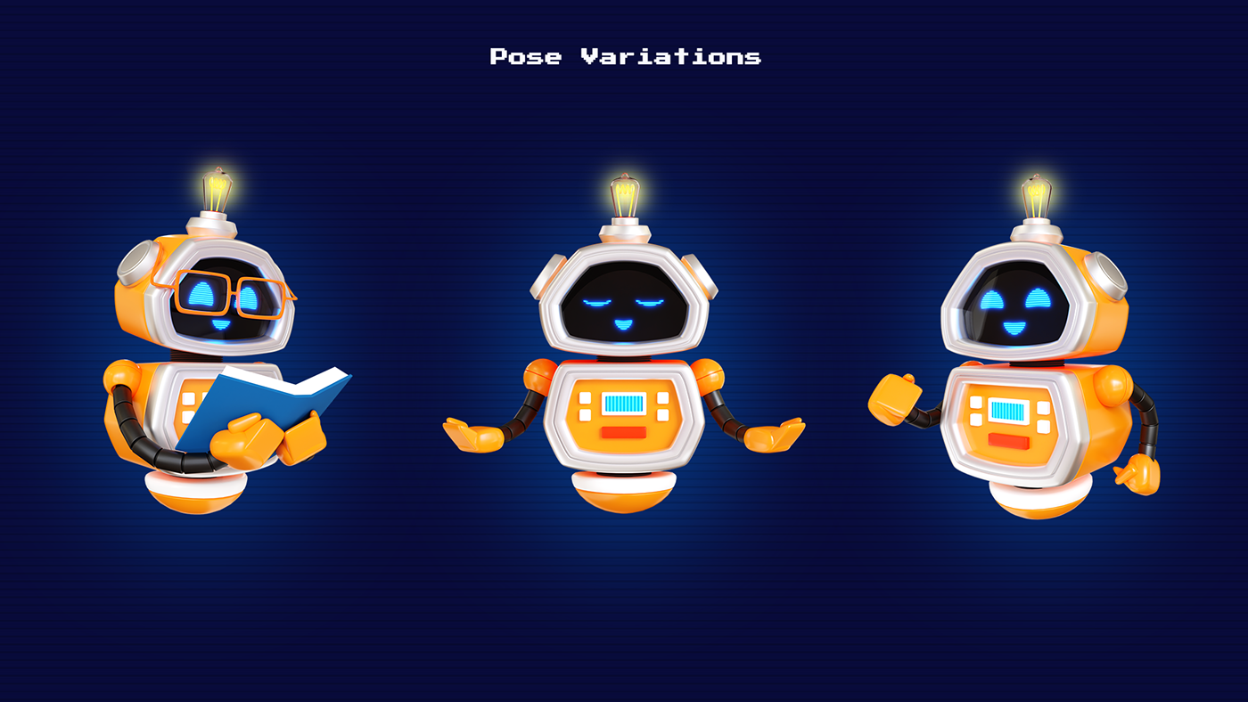 cartoon 3D 3d modeling cute Space  robot Retro blender ILLUSTRATION  character modeling