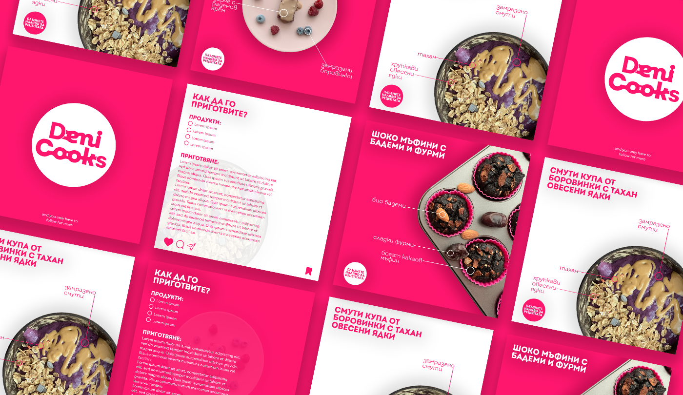 cooking design Food  graphic design  healthy Social media post sweet