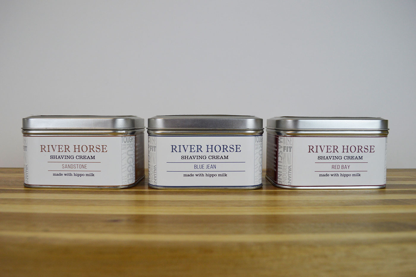 River Horse package design type men hygiene