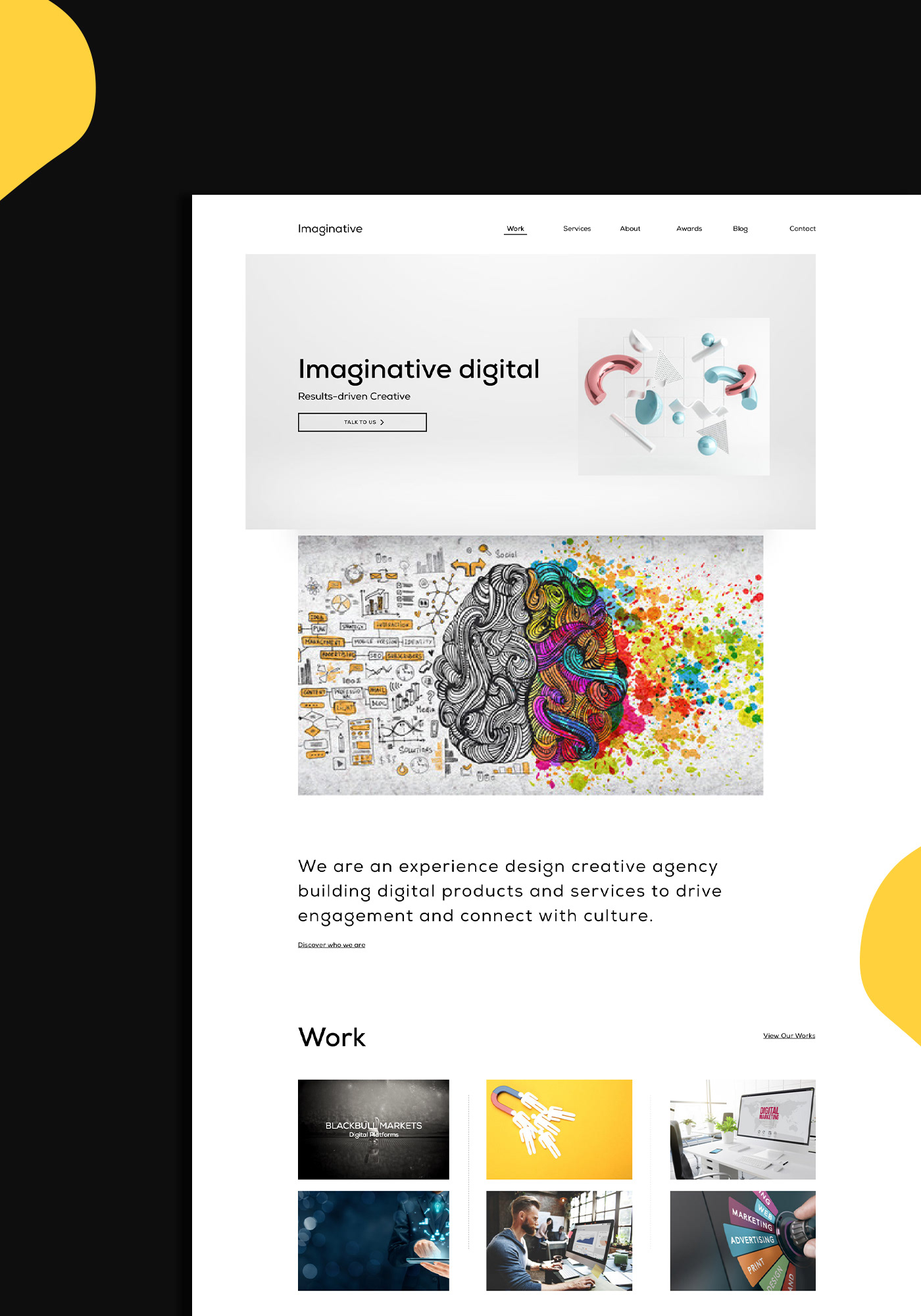 agency creative design digital minimal shapes simple UI ux White