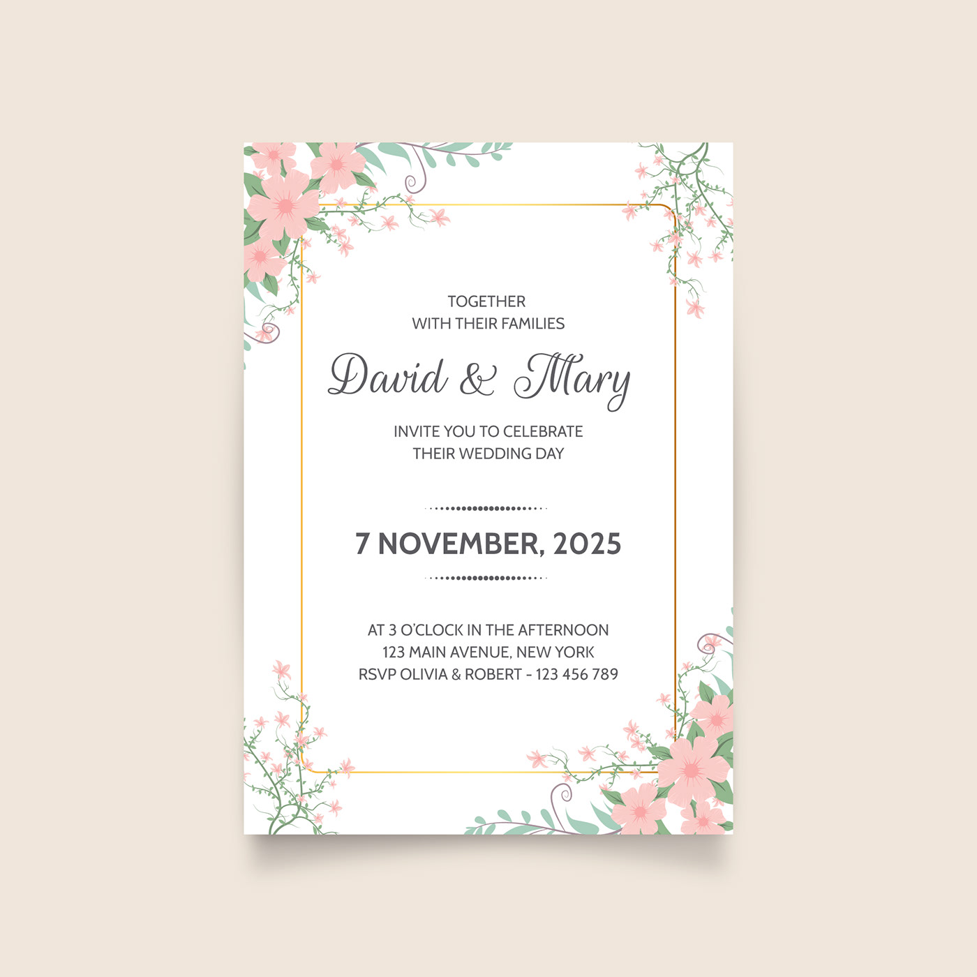 Wedding invitation 