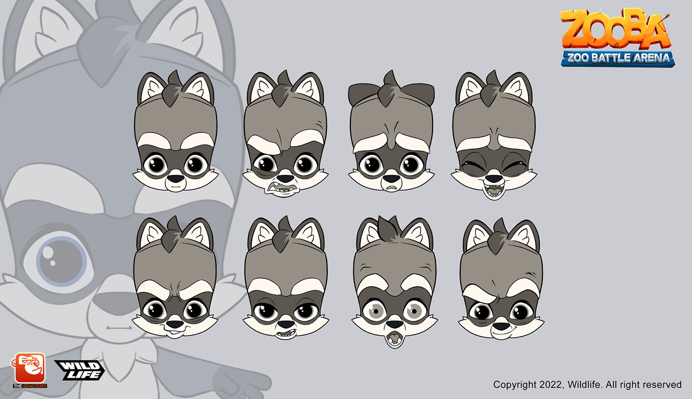 animals cartoon Character concept raccoon redisoj zooba