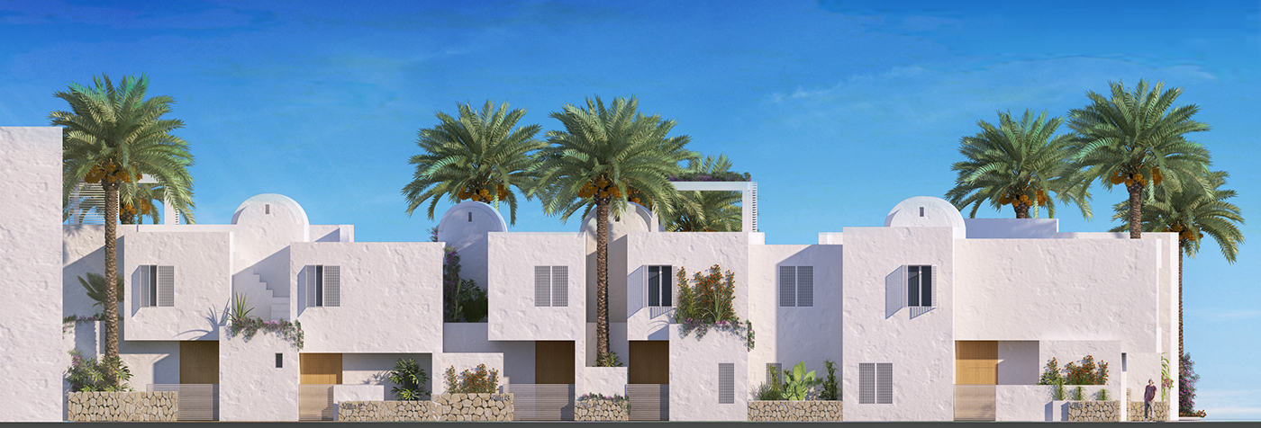 architecture Project djerba Minimalism White Island mohammed BATRAN sketch tunisia
