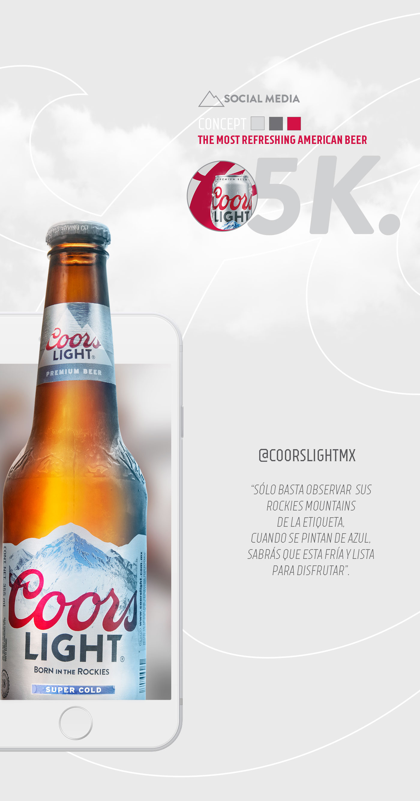 social media coors light mexico cerveza beer Rocky Mountains facebook twitter instagram heineken