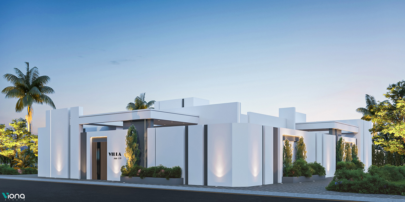 3D architecture design exterior modern Render simple Unique Villa visualization