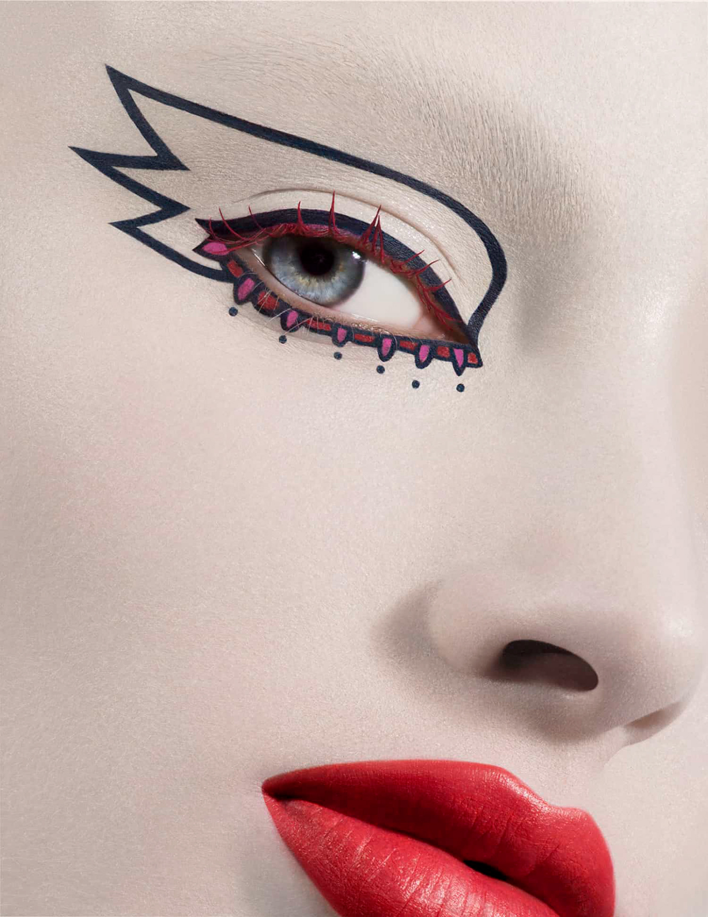beauty Dior editorial eyes Fashion  future lips makeup model pattern
