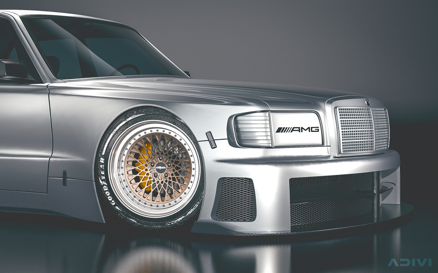 3D car CGI digitalart ILLUSTRATION  mercedes mercedesbenz Render w126