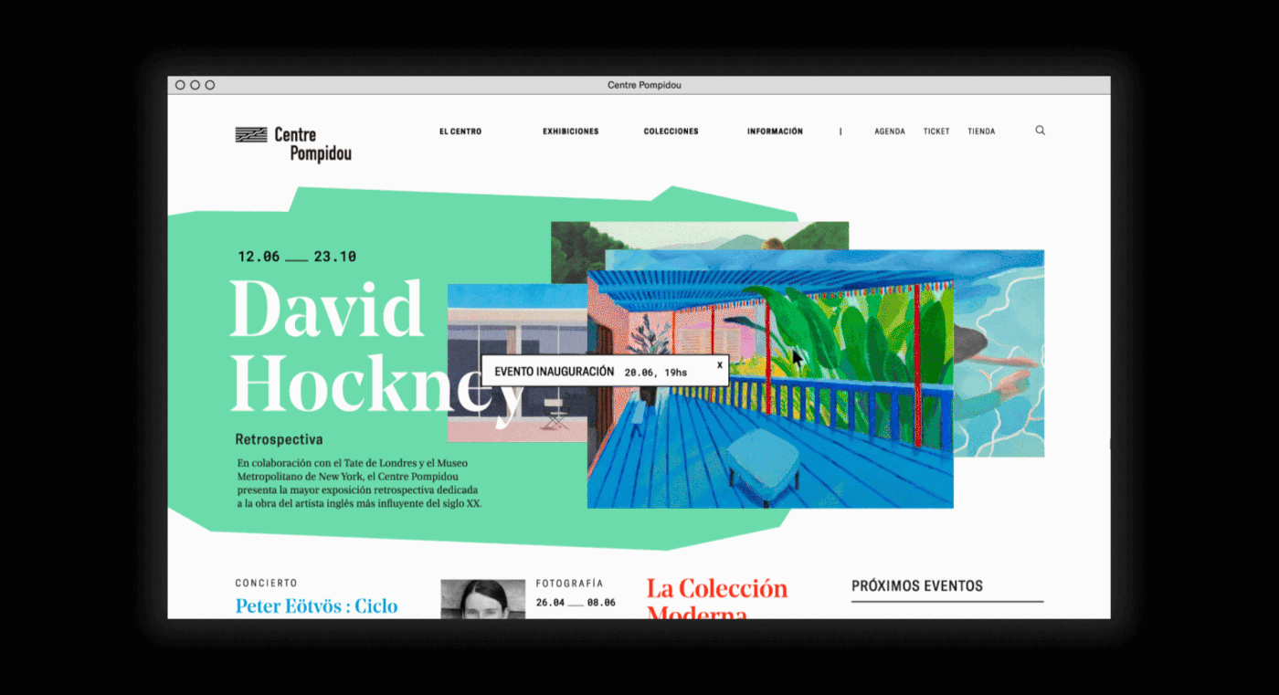 art color design museum pompidou shapes ux Website David Hockney graphic design 