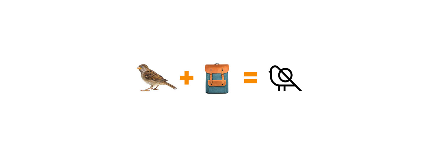 gingerbird branding  bird sparrow bag backpack Hipster trend typography   copy