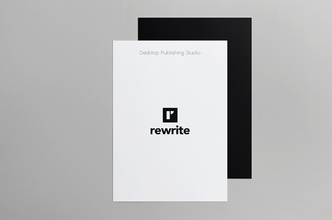 brand logo print envelope graphic dtp Desktop Publishing black White minimal contemporary
