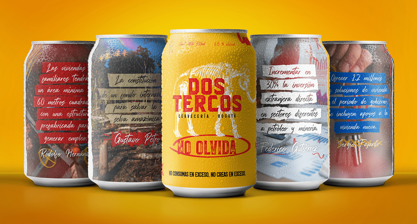 Advertising  art direction  beer branding  colombia politics poster visual identity Cannes print