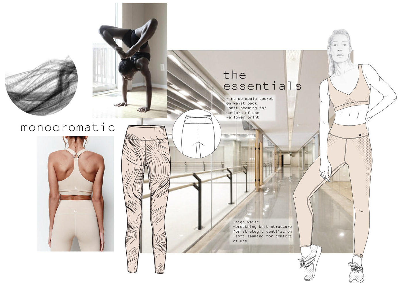 fashion design print design  branding  activewear Sportswear yoga wear Yoga lounge wear Creative Design anna benami