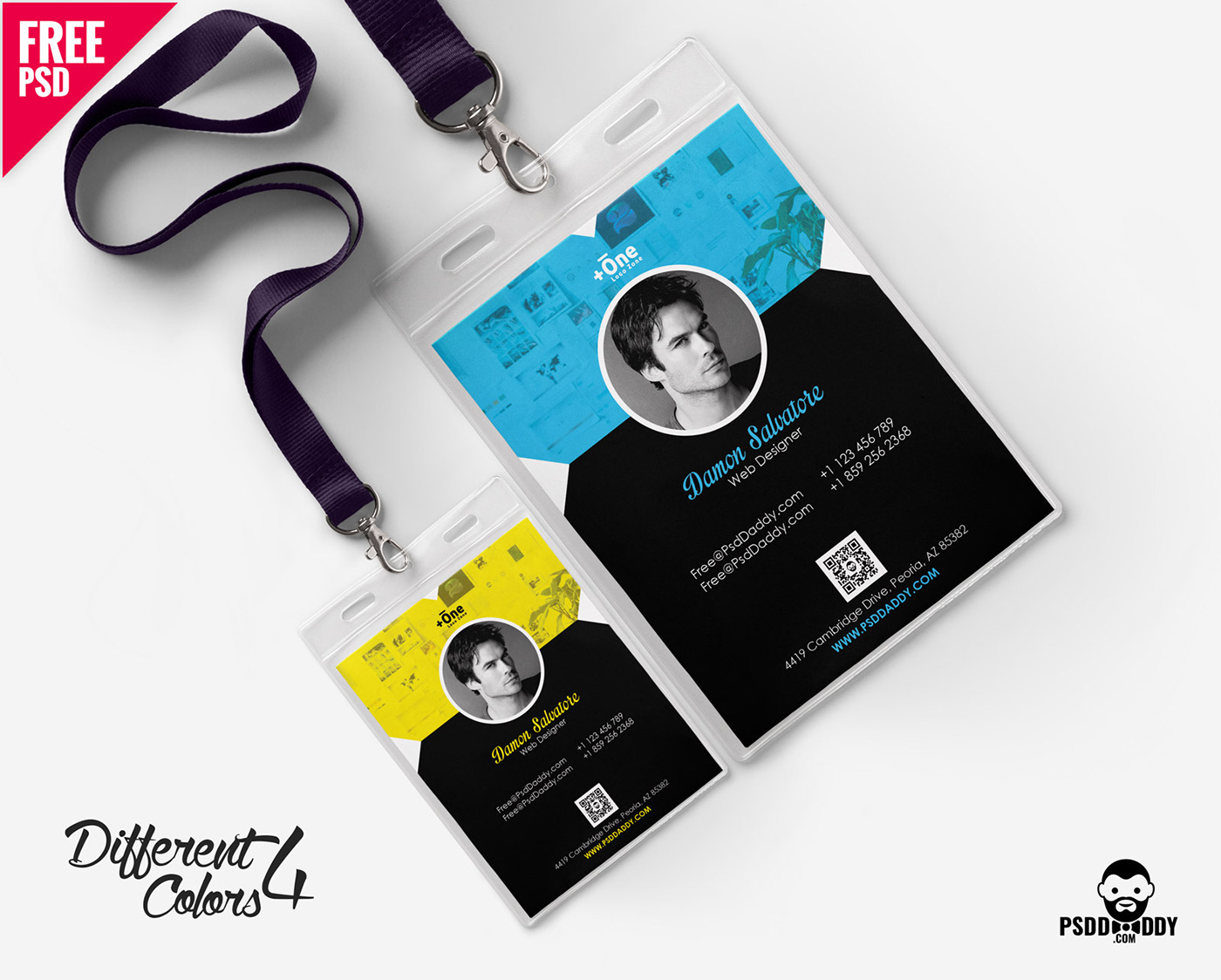 free psd psd freebie graphic agency ID card identity gate pass Office ID Card