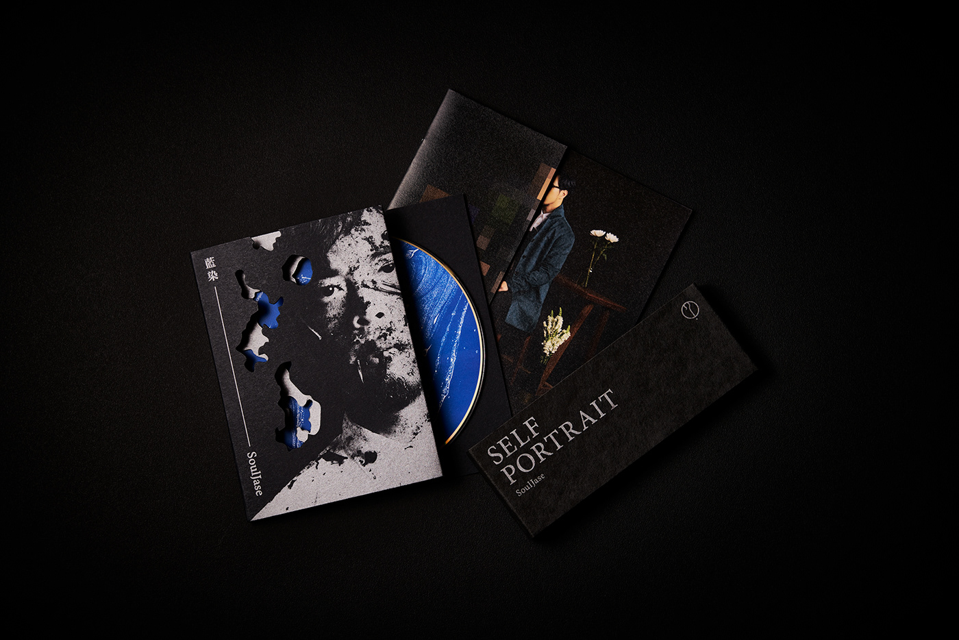 blue Booklet cd Cd Album Diecut folding layer music package Printing