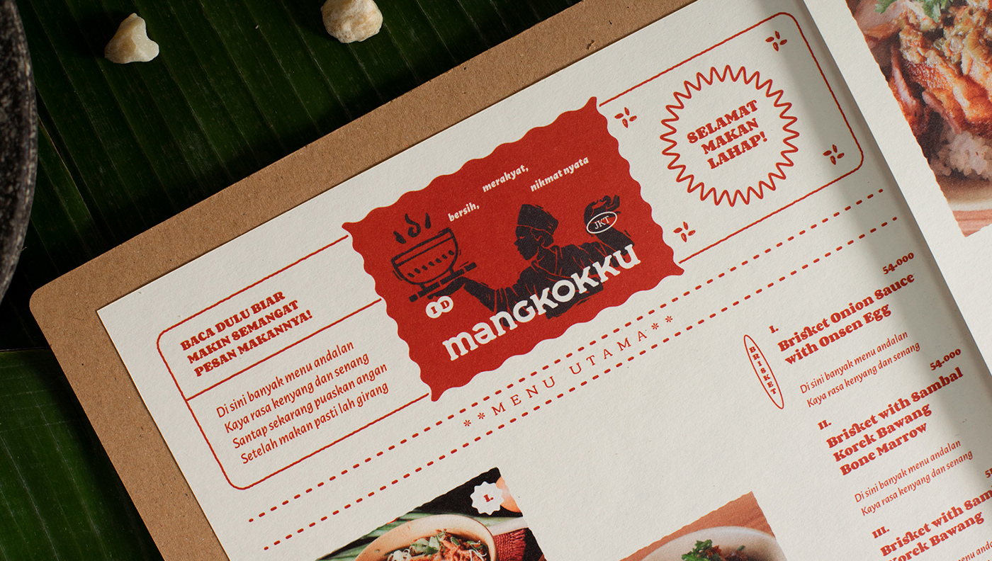 asia cultural ILLUSTRATION  indonesia menu Packaging restaurant ricebowl typography   vernacular