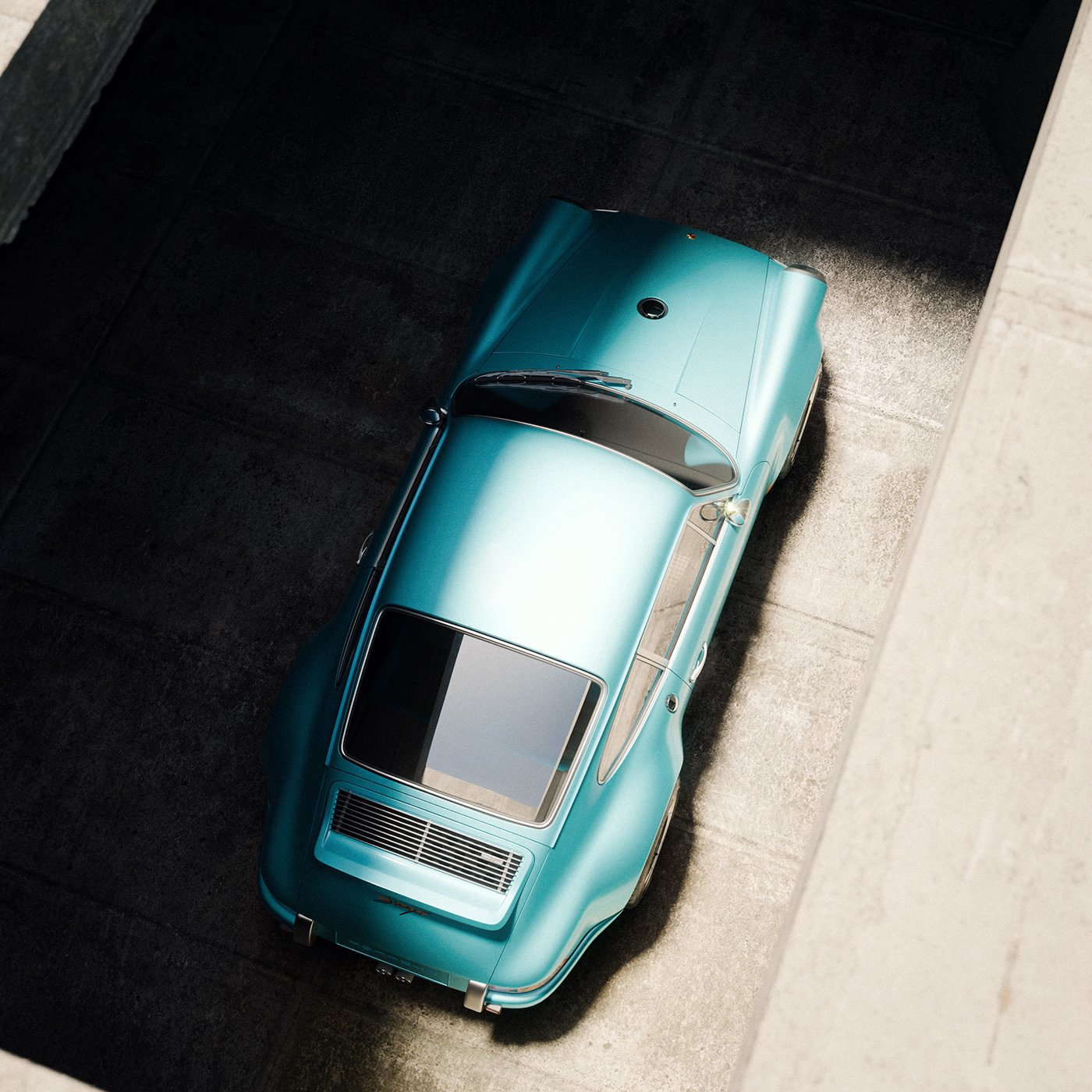 CGI 3D visualization automotive   blender Porsche car photography