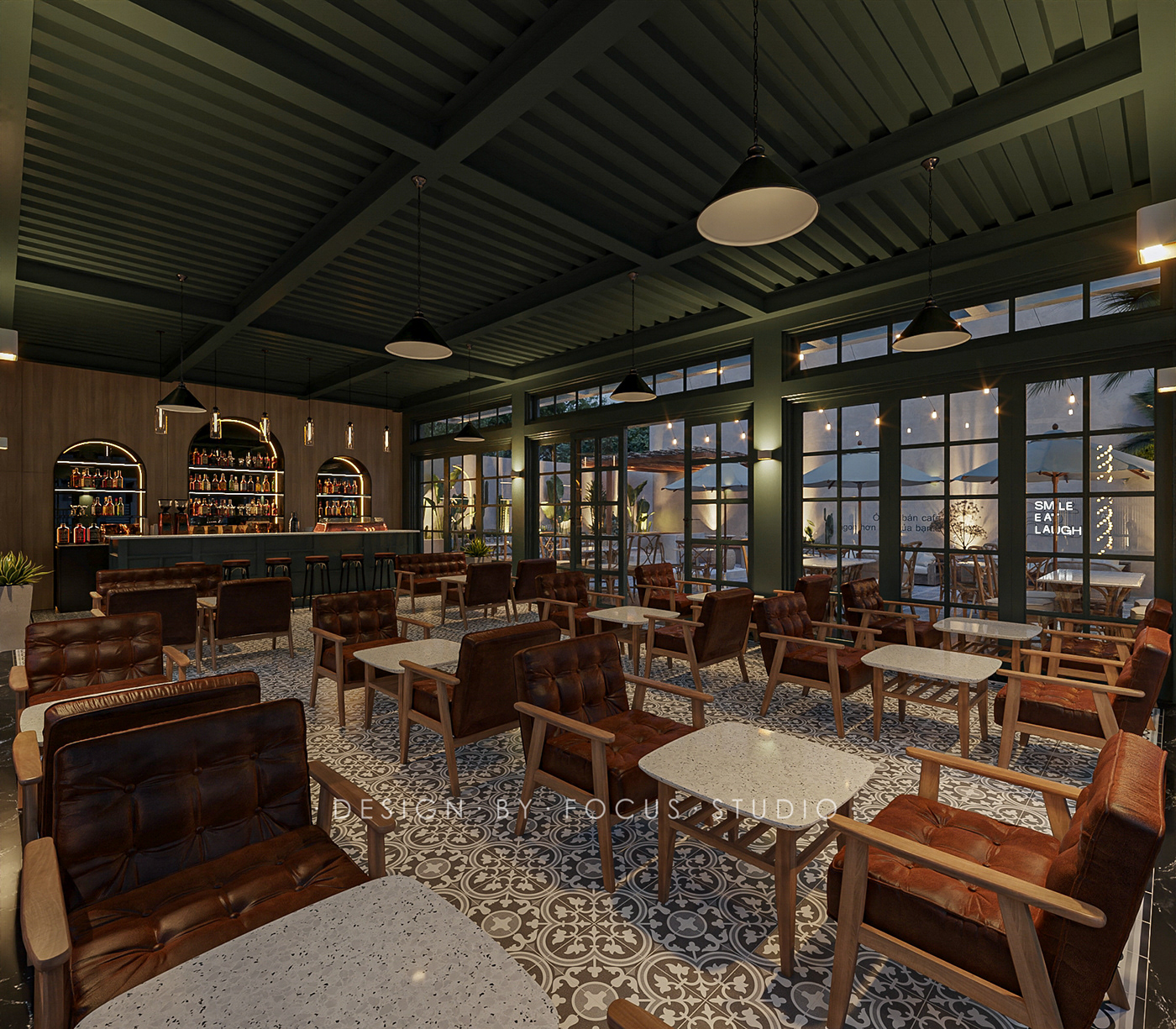 architecture Coffee coffee shop exterior Interior visualization