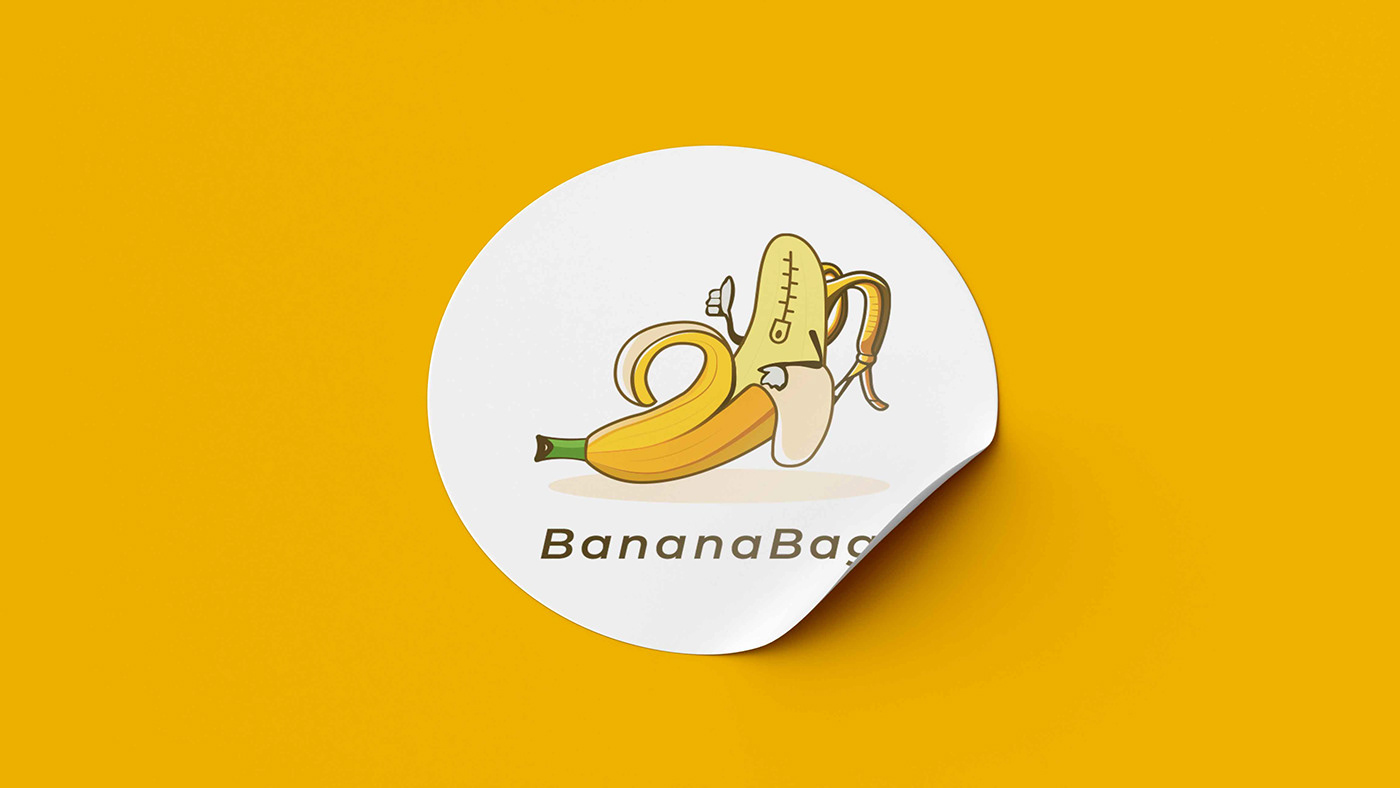 logo Logo Design brand identity creative banana Fruit Unique professional modern bag