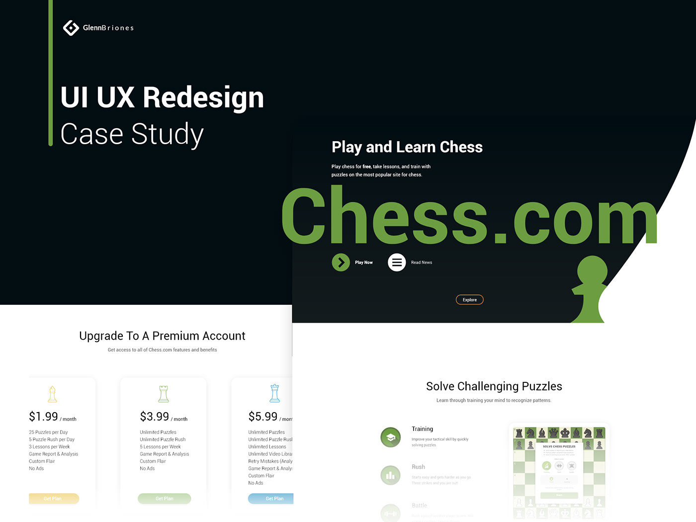 board game Case Study chess esports online chess redesign user interface Website Web
