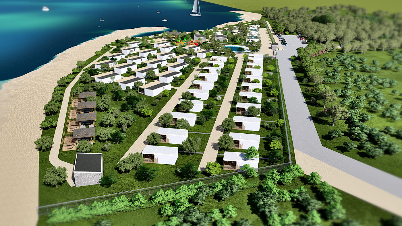 camping conceptual Croatia DAMIJANKOPRIVC design kamp Masterplan resort visualisation