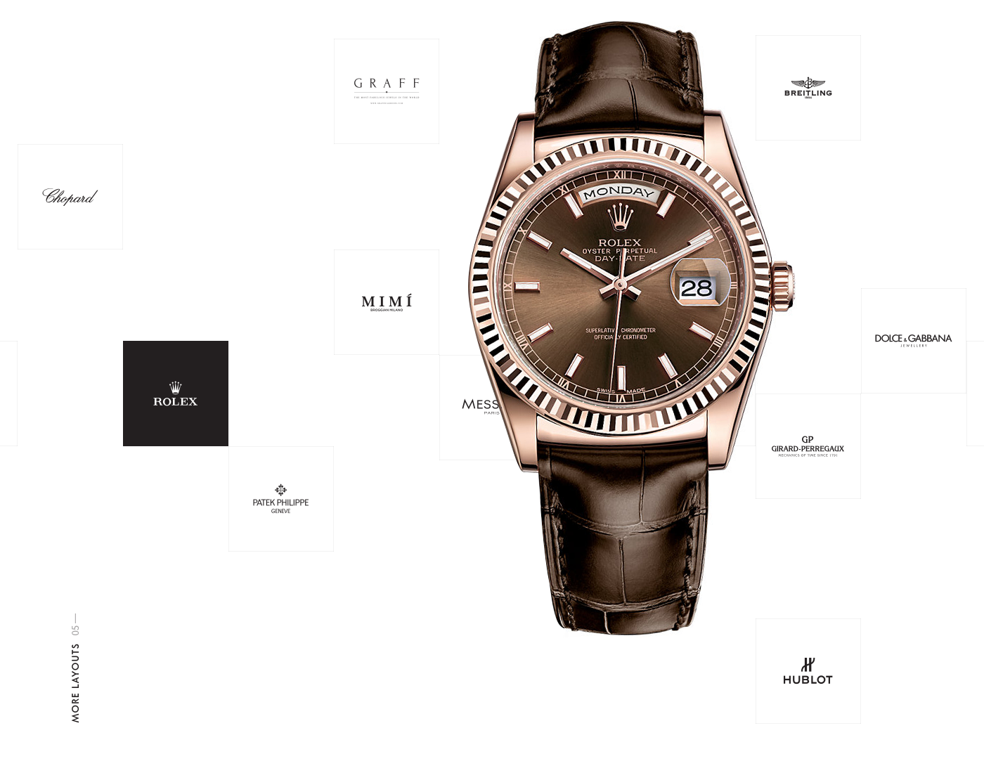 Jewellery luxury watch brand Minimalism clean Fashion  Web product minimal