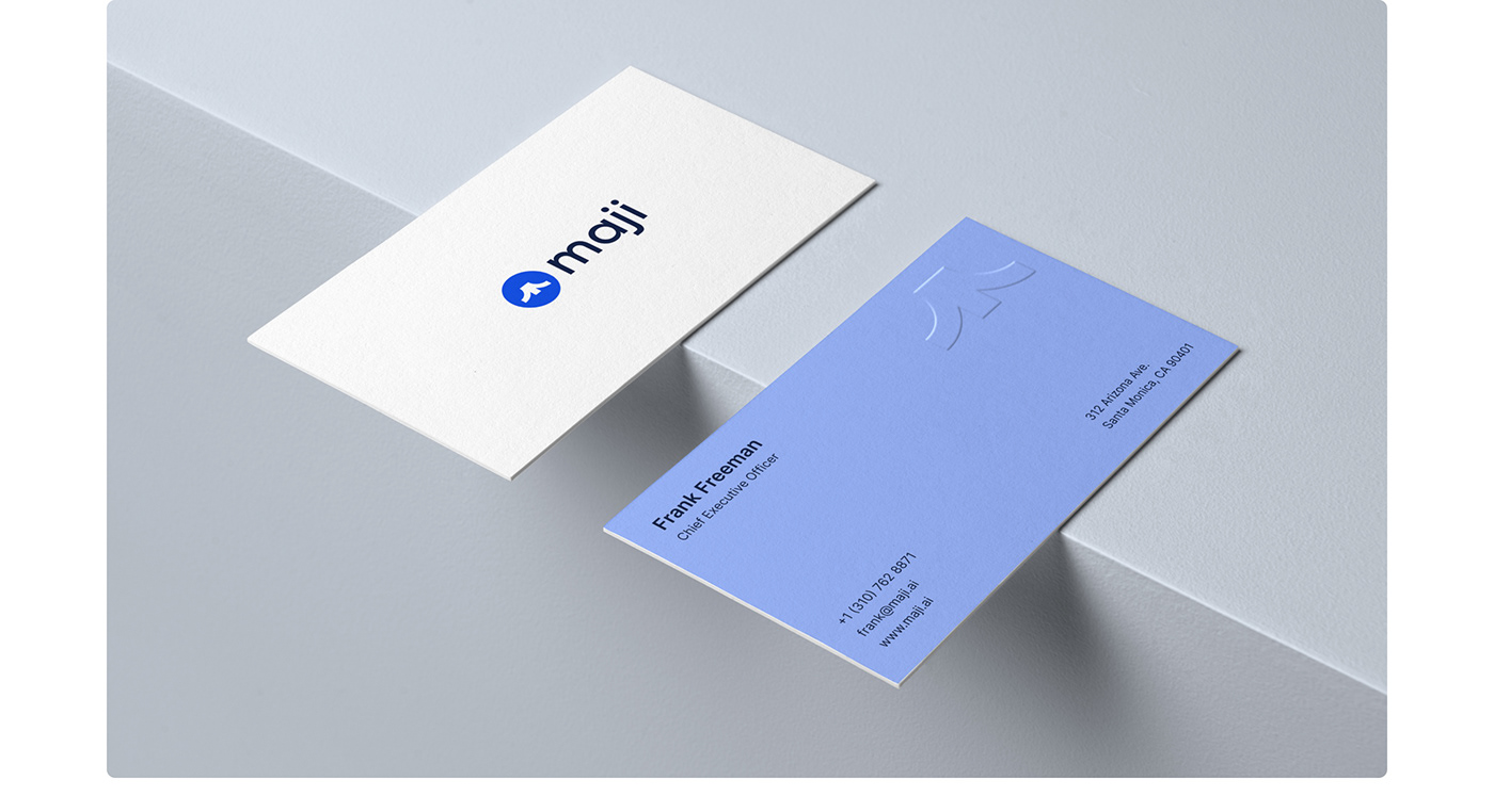 Maji Business cards front and back