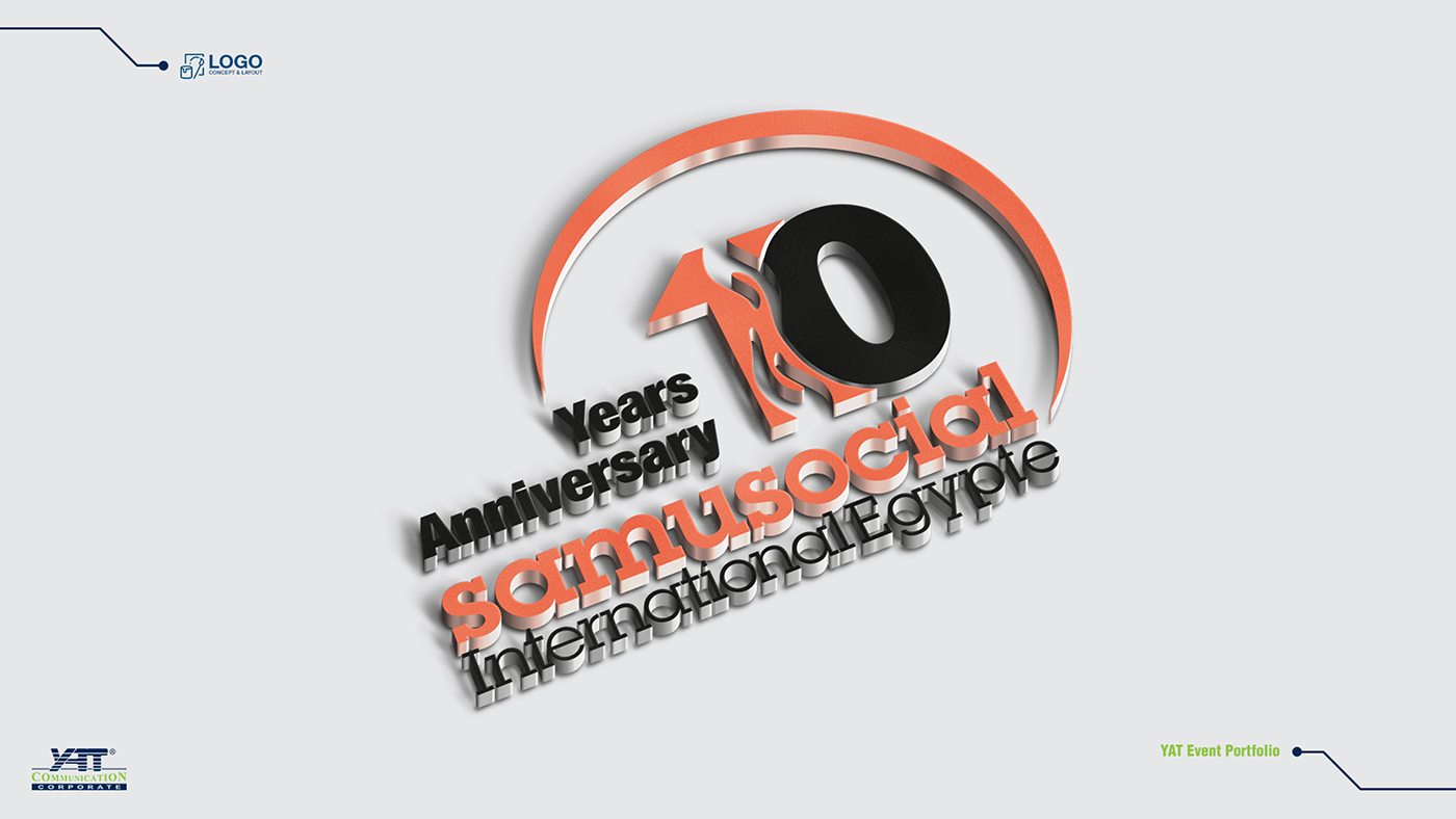 logo Layout yat YAT Communication printing materials Event samusocial 10th 10th anniversary concept