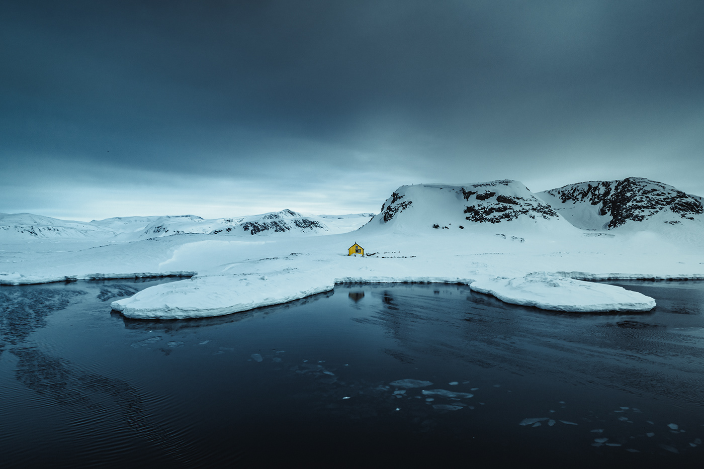 Greenland Arctic winter dogs snow remote ice White Nature Landscape