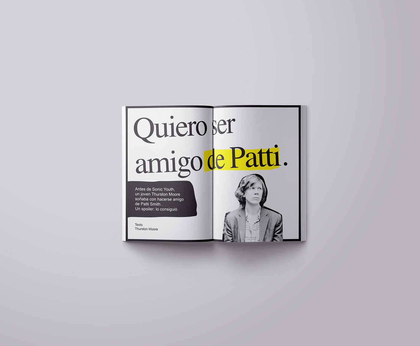 fanzine editorial design  Diseño editorial magazine Patti Smith music revista Autoedición editorial design