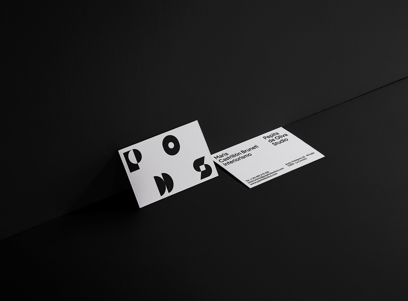furniture architecture MID-CENTURY studio Branding Identity Stationery portfolio business card black & white poster