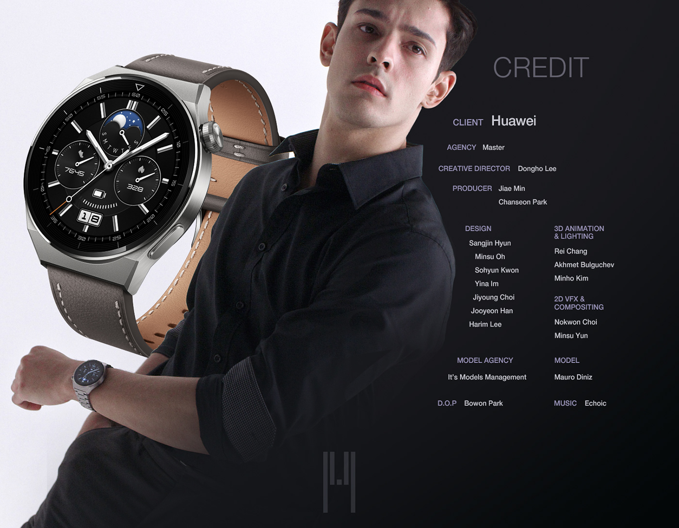 commercial dongho lee huawei huawei watch Huawei watch gt3 pro Master Master Pictures Watch advertising