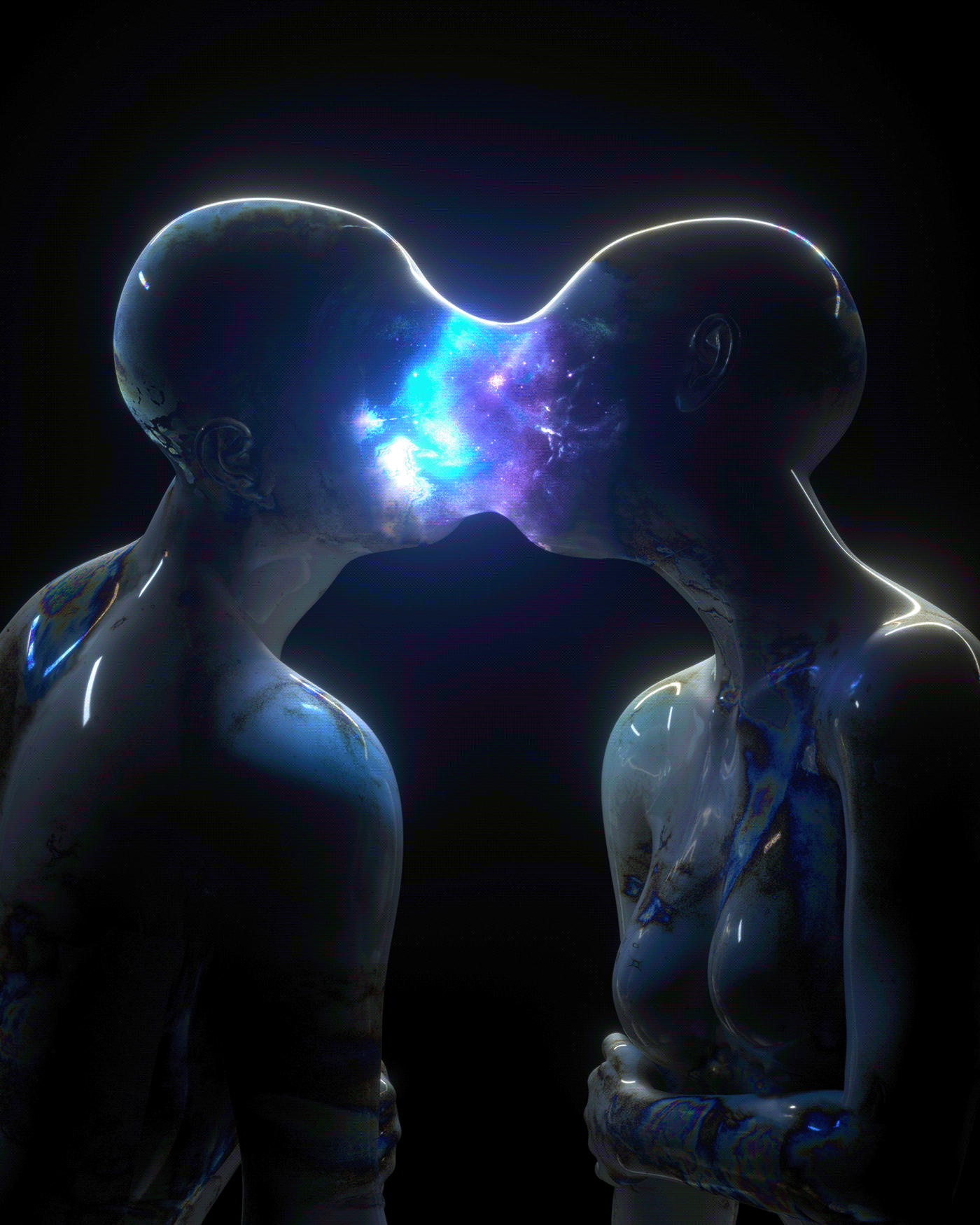 3D c4d CGI cosmic design Digital Art  galaxy Love Render universe
