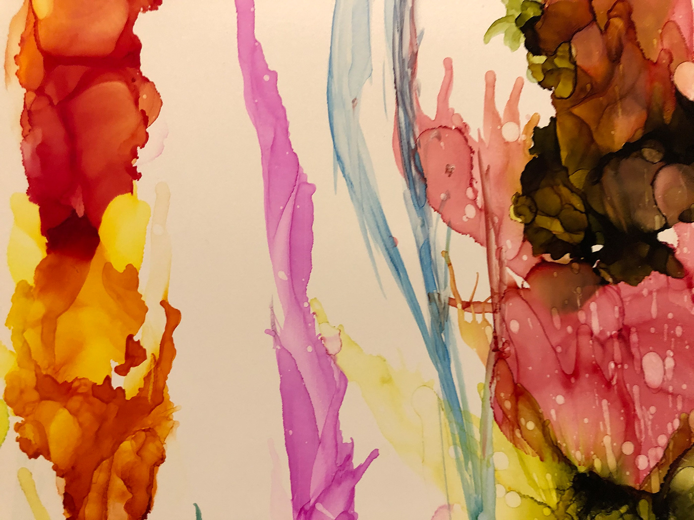 alcohol ink abstract painting   colors