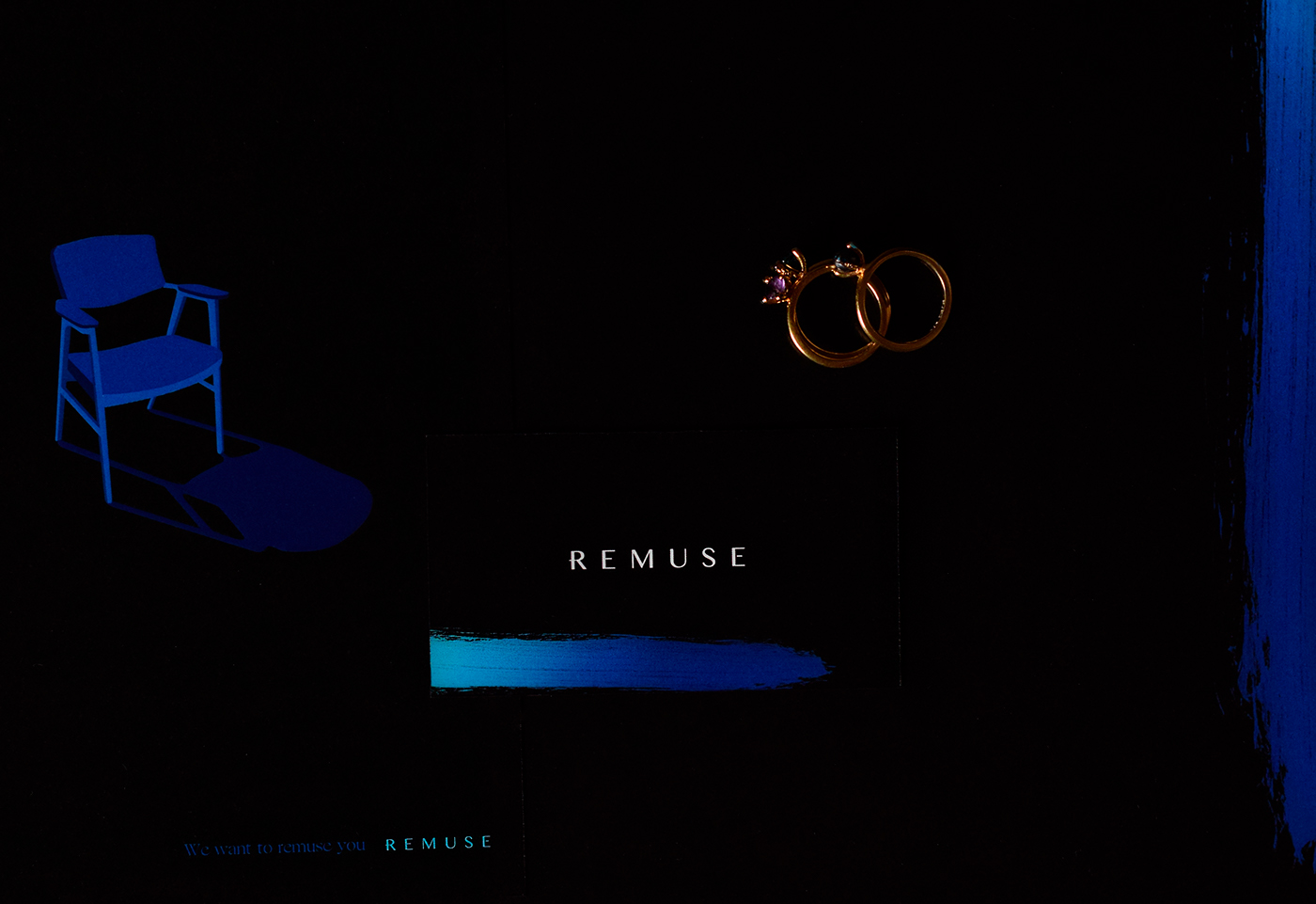 jewelry branding  ILLUSTRATION  blue ring sex black Logotype