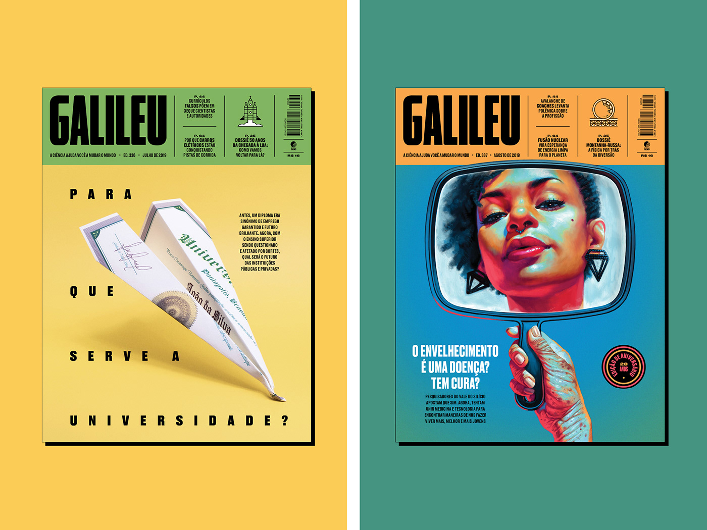 magazine redesign art direction  design graphic design  editorial design  galileu ILLUSTRATION  issue editorial