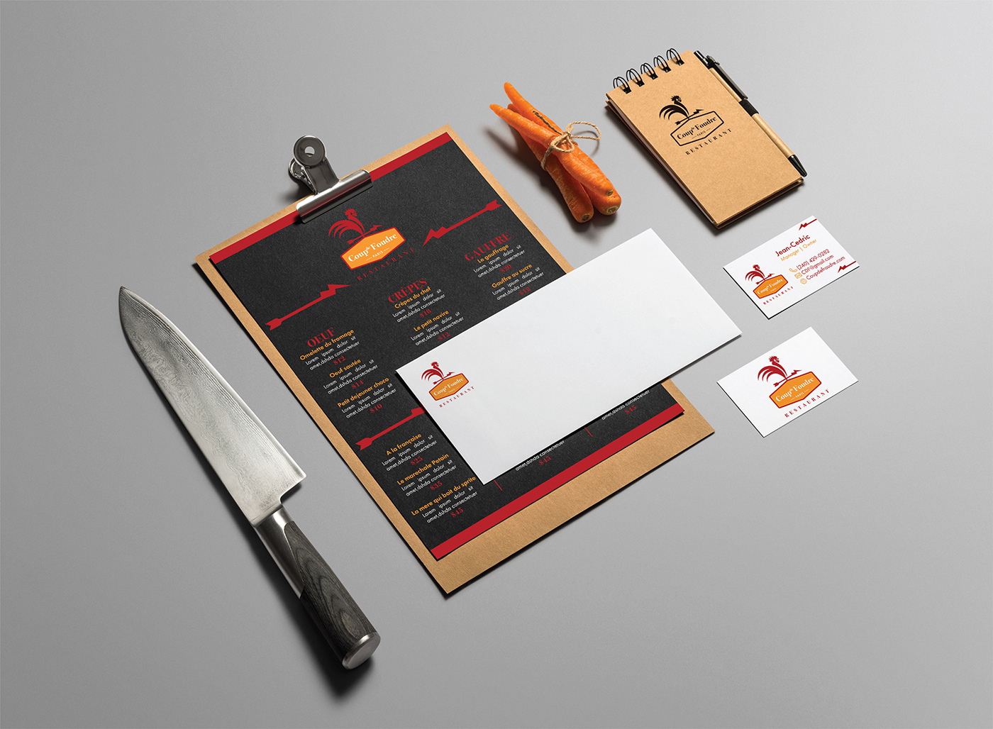 Adobe Portfolio branding  Logo Design Restaurant Branding