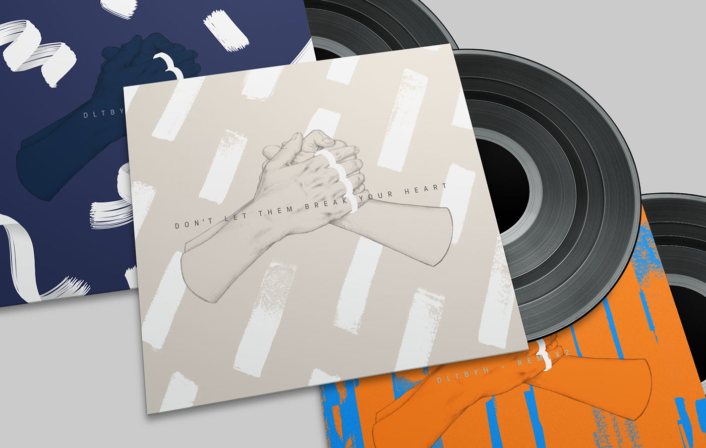Album art hands brass Knuckles color paint texture record sleeve vinyl band