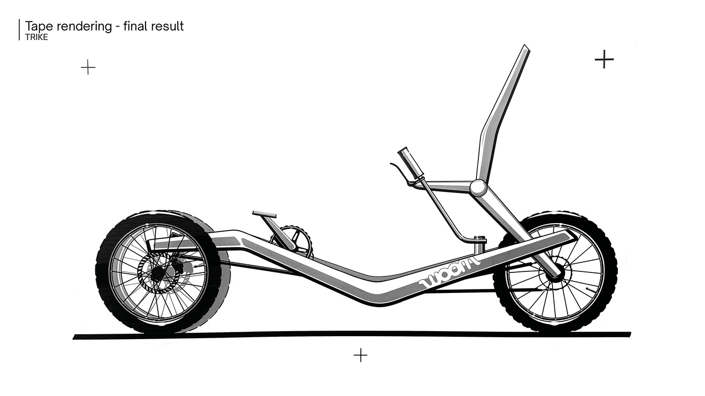 bike design industrial design  3d modeling Render visualization