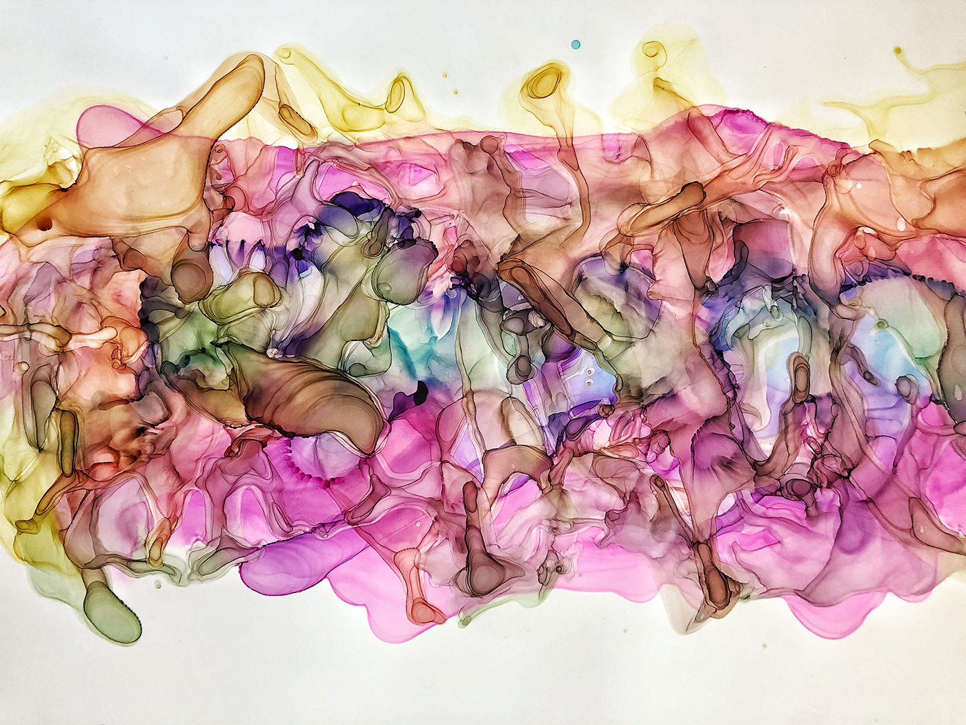 alcohol ink abstract alcohol on yupo paper
