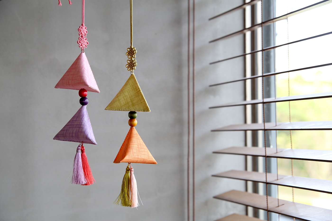 Korea tradition wind chime bell Ramie felt design DIY ready-to-assemble hand made