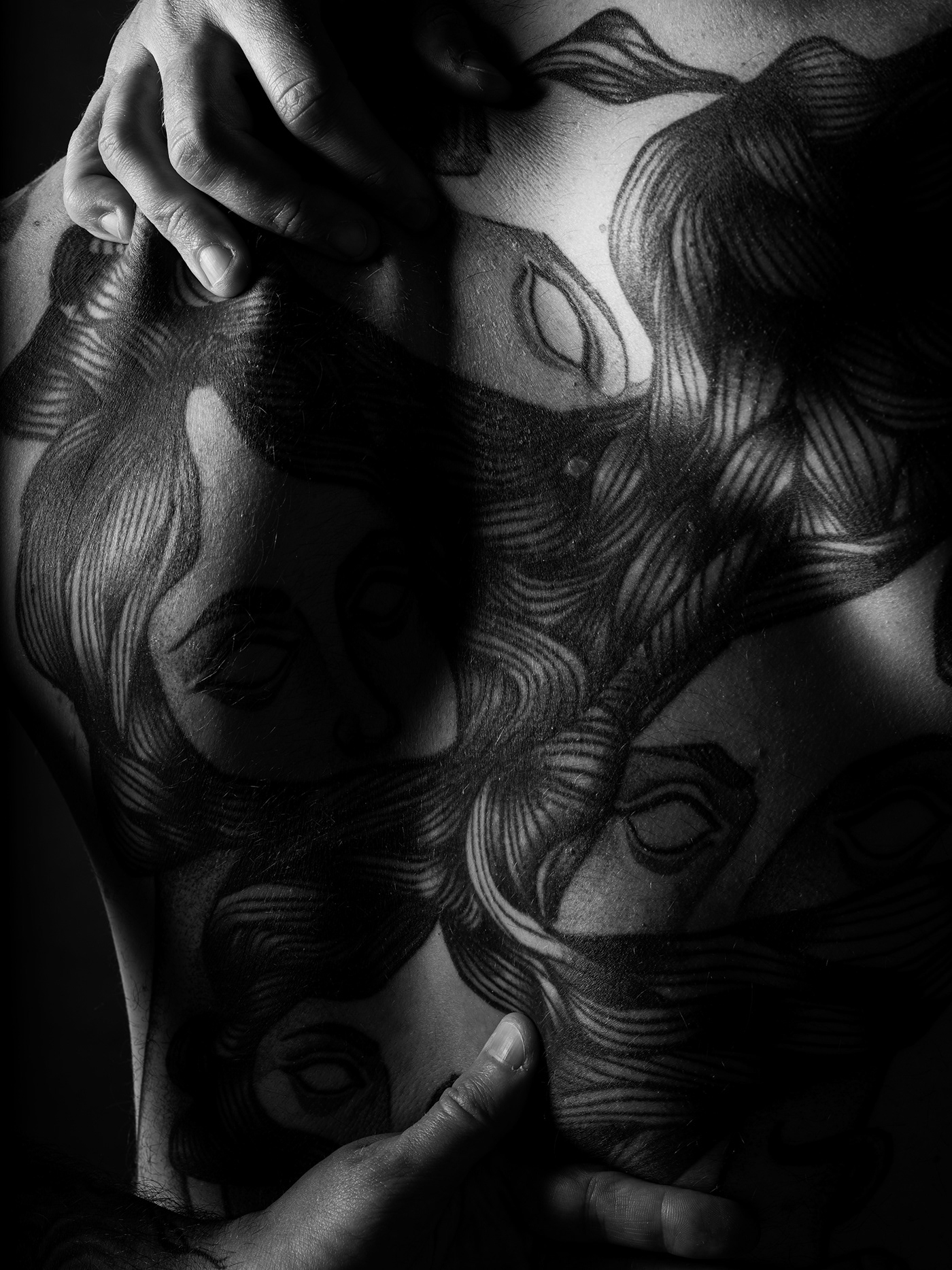 black and white medium format fujifilm Photography  tattoo