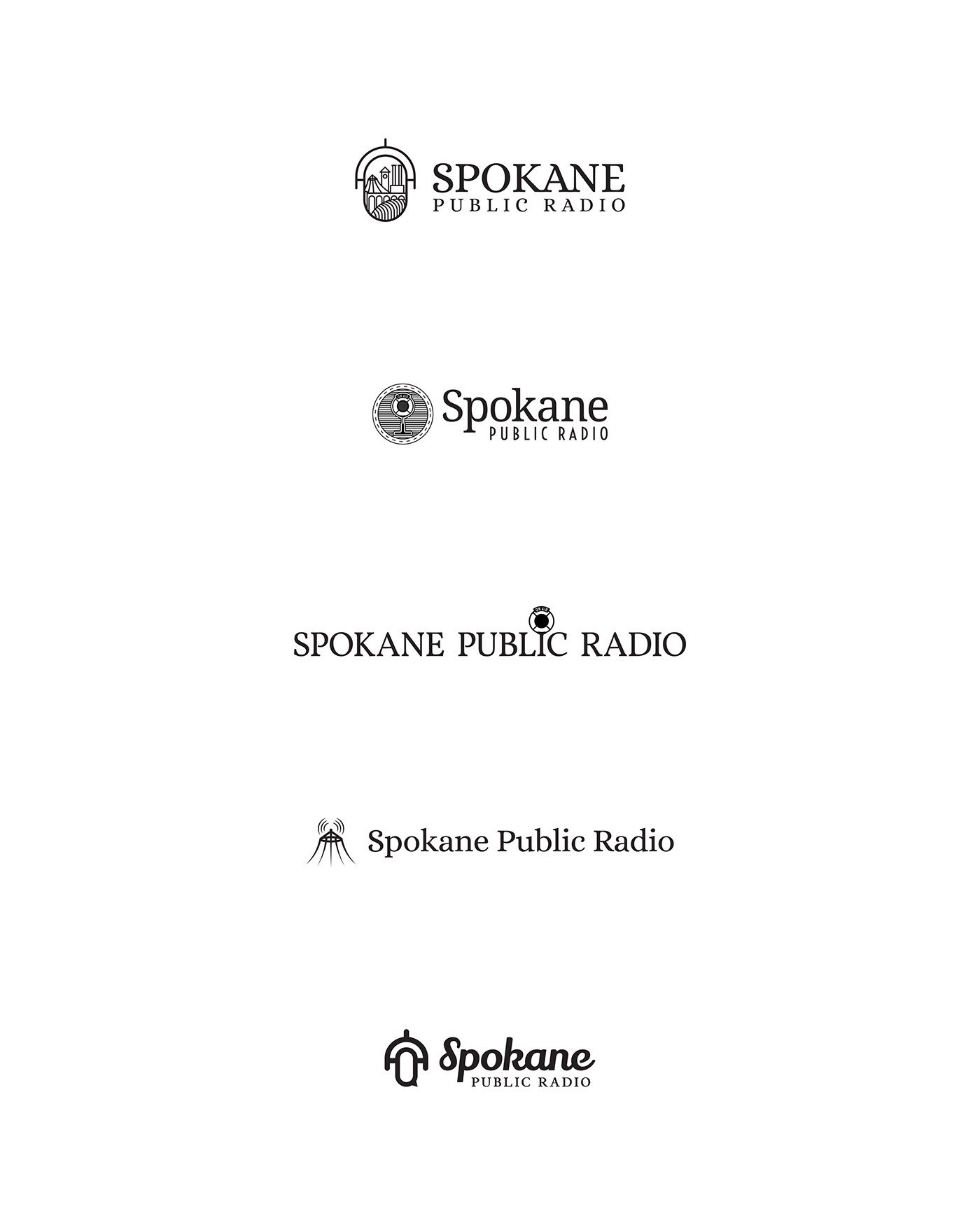 logo Logo Design branding  identity design graphic design  concepts Drafts Radio microphone