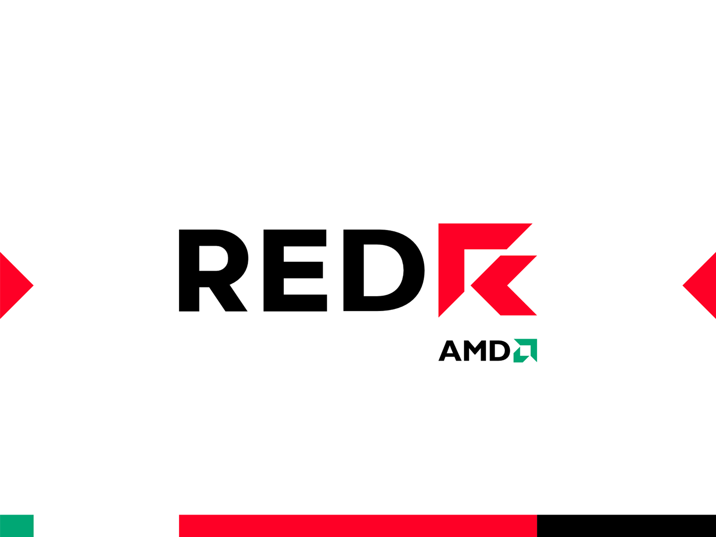 RED by AMD, computer & technology developer division logo design