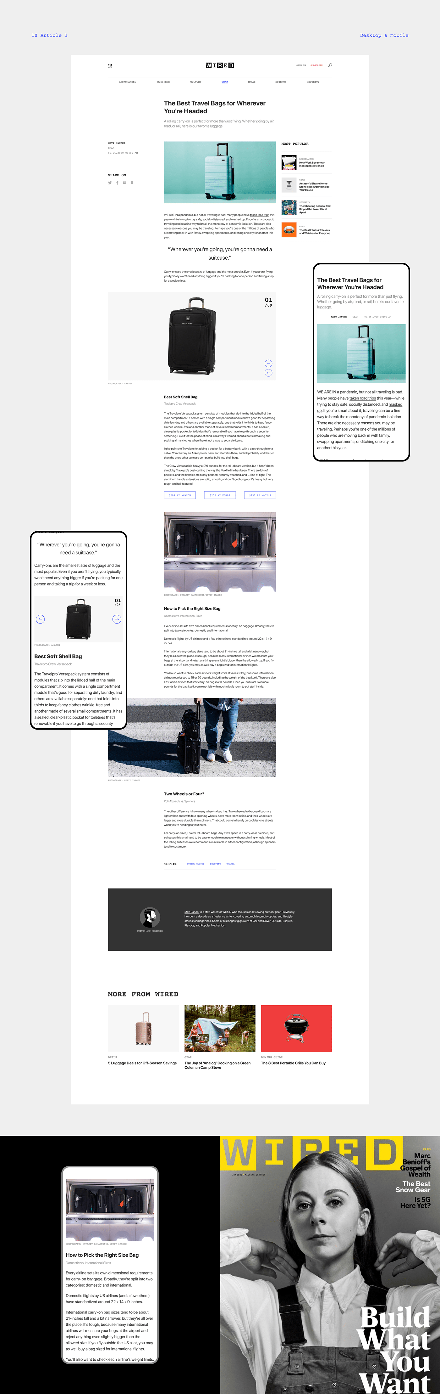 Adaptive concept design magazine mobile news redesign UI ux Website